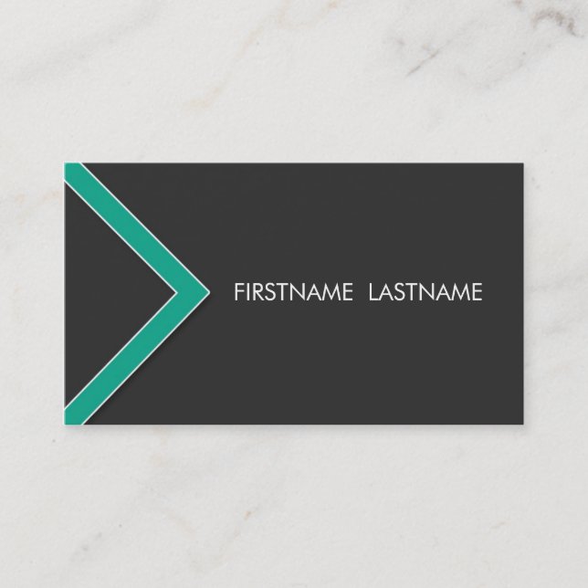 Emerald Arrow Personal Networking Business Cards (Front)