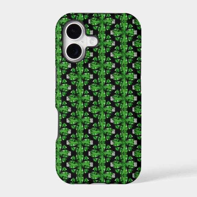 Emerald Art, Green Iphone Case (Back)