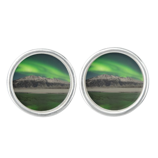 Emerald Aurora Cufflinks (Front)