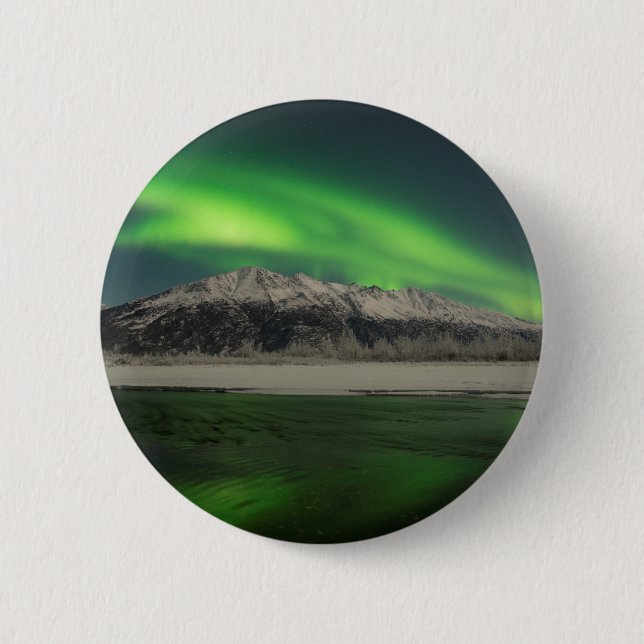 Emerald Aurora Pinback Button (Front)