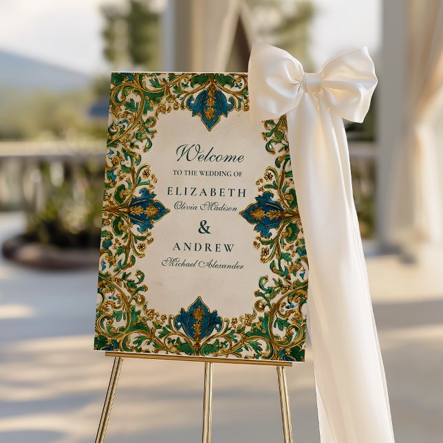 Emerald Baroque Islamic Wedding Foam Board (Creator Uploaded)