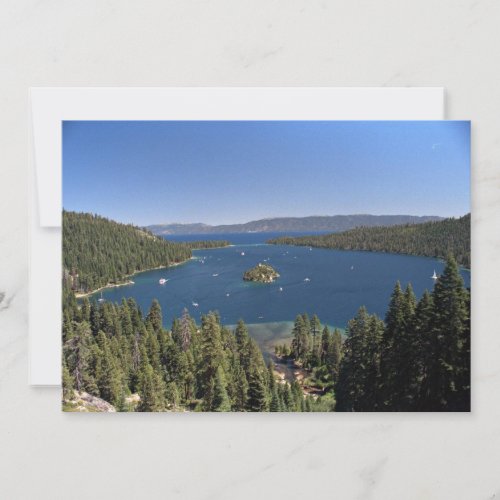 Emerald Bay, Lake Tahoe, California, USA Custom Invitation