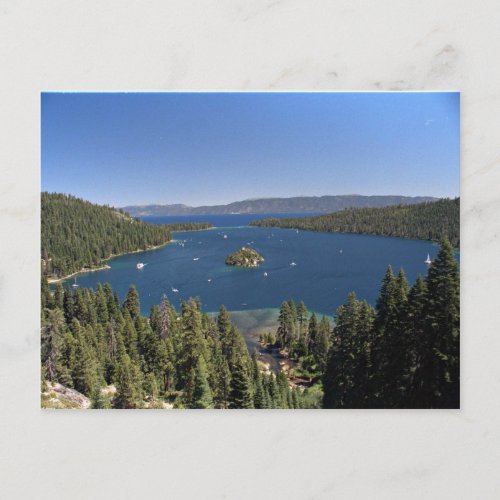 Emerald Bay Lake Tahoe California USA Postcard