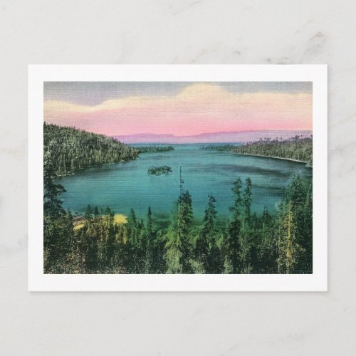 Emerald Bay Lake Tahoe California Vintage Postcard