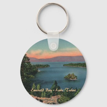 Emerald Bay - Lake Tahoe Keychain by vintageamerican at Zazzle