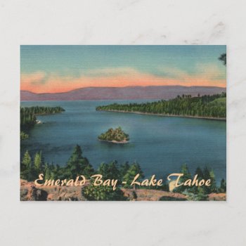 Emerald Bay - Lake Tahoe Postcard by vintageamerican at Zazzle