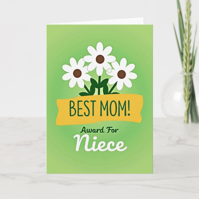 Emerald Best Mom Award Card (Front)