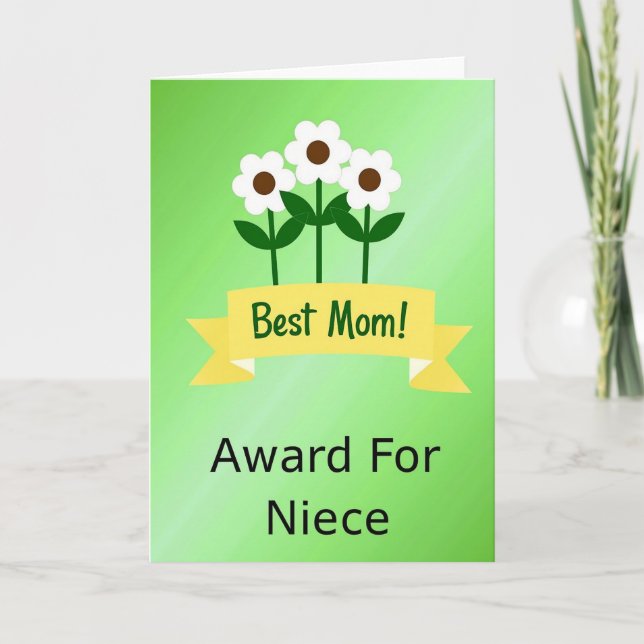Emerald Best Mom Illustration Card (Front)