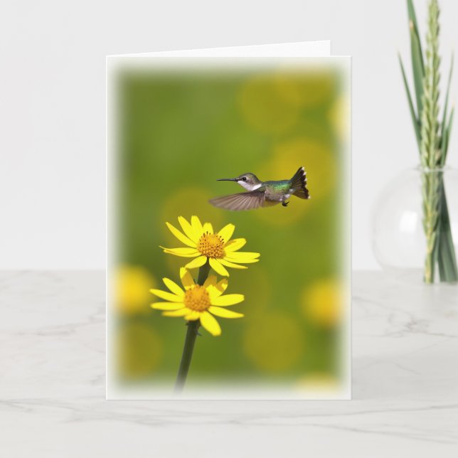 Emerald Bird Floral Mothers Day Card (Front)