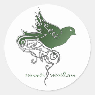 Emerald bird stickers