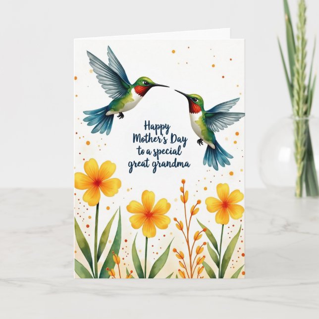 Emerald Birds Love You Card (Front)
