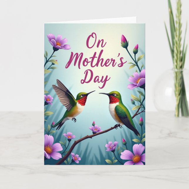 Emerald Birds Mothers Day Card (Front)