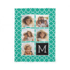 Emerald Black Instagram 5 Photo Collage Monogram