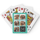 Emerald & Black Instagram 5 Photo Collage Monogram