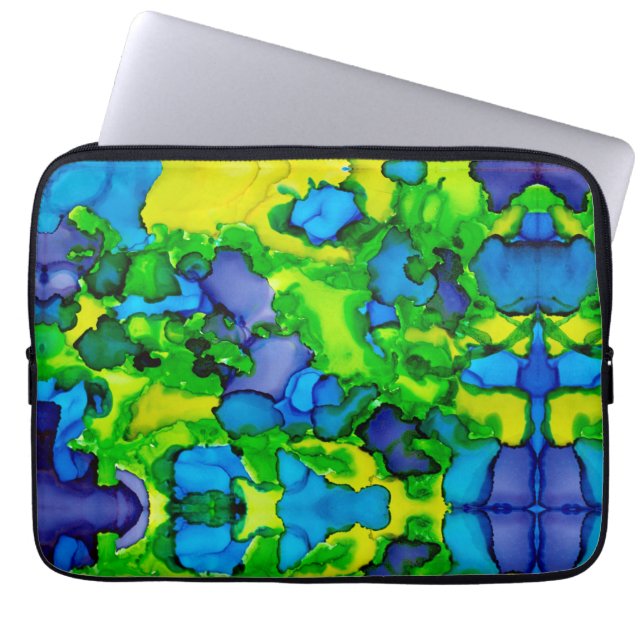 Emerald Bliss Laptop Sleeve (Front)