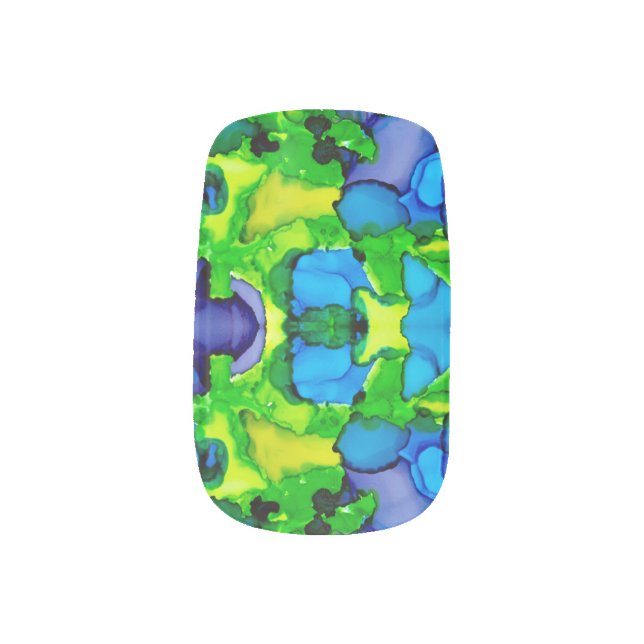 Emerald Bliss Minx Nail Art (Left Thumb)