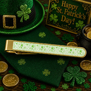 Emerald Breeze Gold Finish Tie Bar