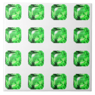 Emerald, Bright Green Ceramic Tile