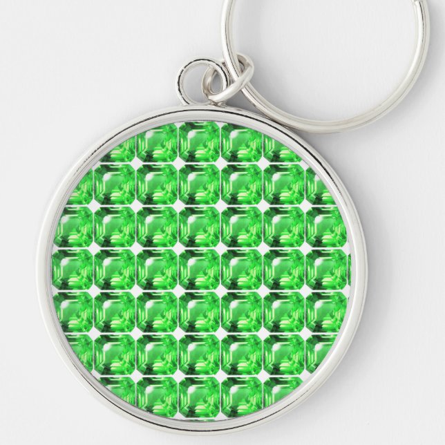 Emerald, Bright Green Keychain (Front)