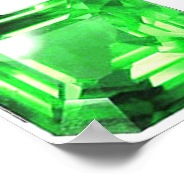 Emerald, Bright Green Poster (Corner)