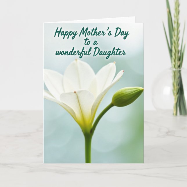 Emerald Bud Mothers Day Card (Front)