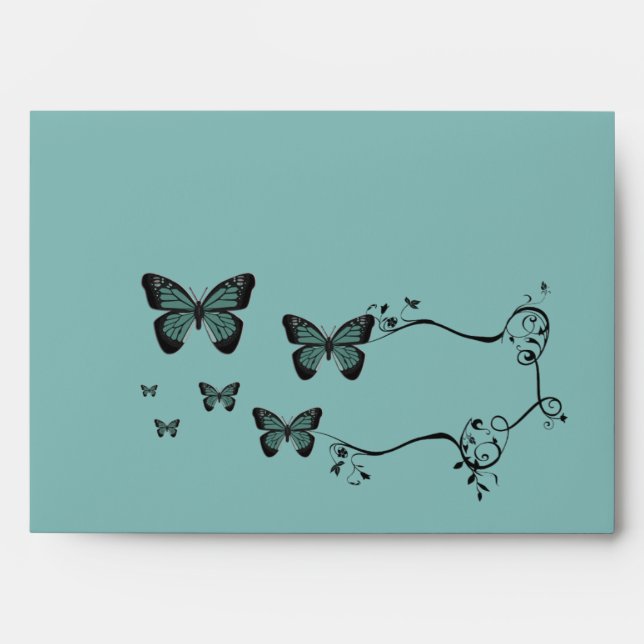 Emerald Butterflies Envelope (Front)