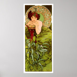 Emerald by Alphonse Mucha - Vintage Poster Print