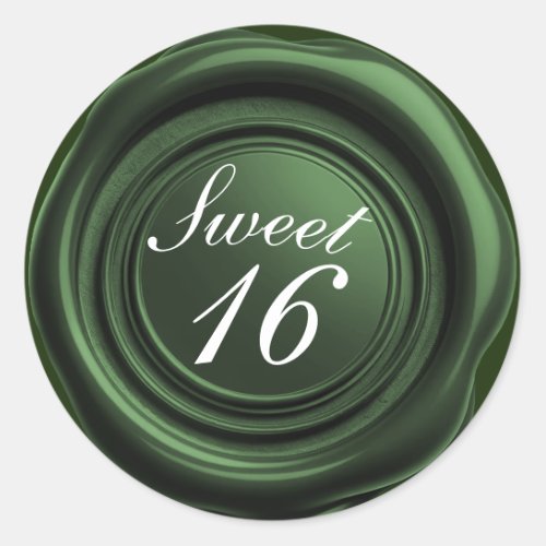 Emerald Candle Wax Seal Drip Sweet 16 Wedding