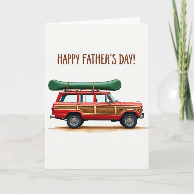 Emerald Canoe Fathers Day Card (Front)