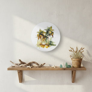 Emerald Canopy Large Clock