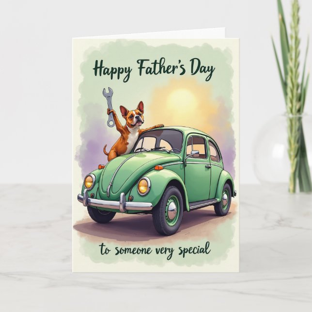 Emerald Car Fathers Day Card (Front)