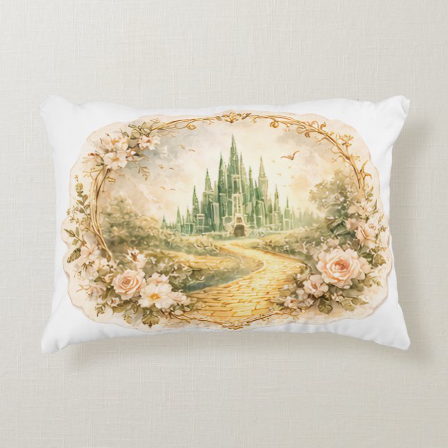 Emerald Castle Fairytale  Accent Pillow (Front)