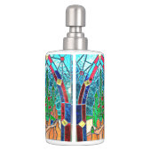 Emerald Castle Stainglass art Wizard of Oz. Bath Set (Back)