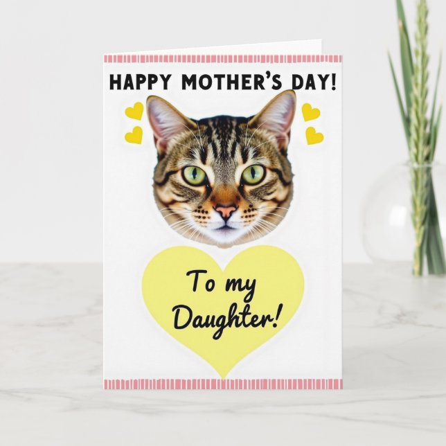 Emerald Cat Mothers Day Card (Front)