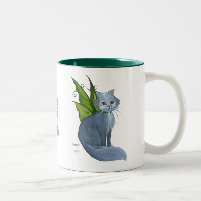 Emerald Cat Mug (Right)