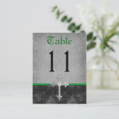 Emerald Celtic Cross Table Number Postcard (Standing Front)
