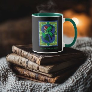 Emerald Celtic Fairy Green Wings Fantasy Mug