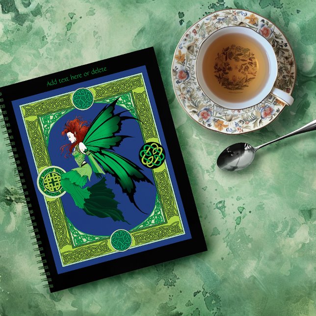 Emerald Celtic Fairy Green Wings Fantasy Notebook (Creator Uploaded)