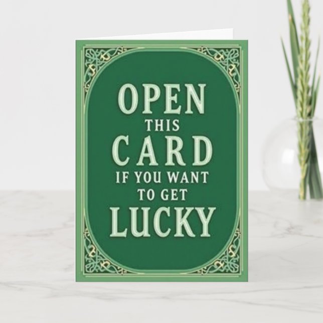 Emerald Celtic Luck Card (Front)