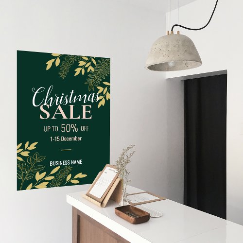 Emerald Christmas Business Sale Store Promotion Poster