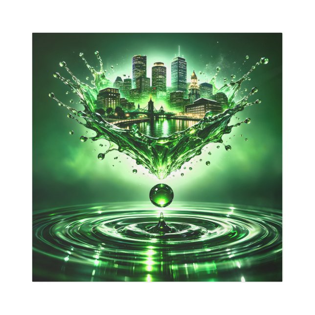 Emerald City Boston Liquid Art (Front)