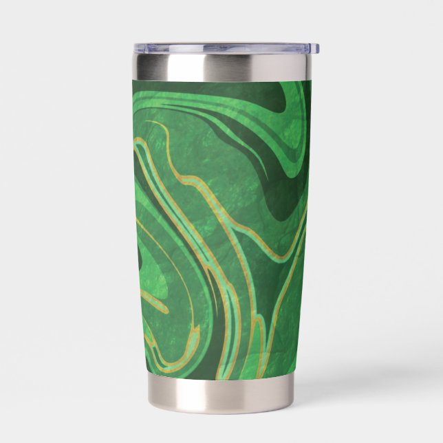 Emerald City Marble Insulated Tumbler (Left)