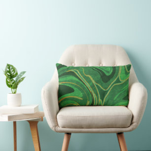 Emerald City Marble Lumbar Pillow