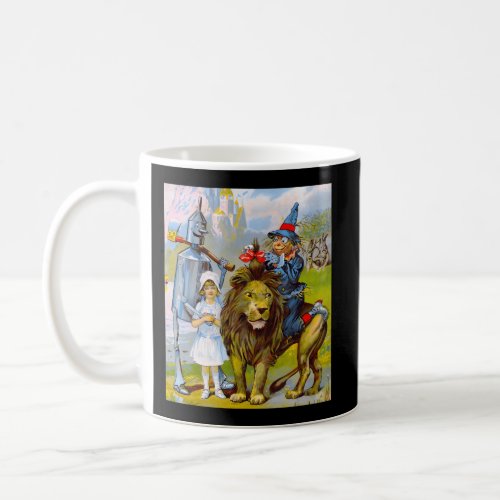Emerald City Oz Tin Lion Scarecrow Dorothy Wizard  Coffee Mug