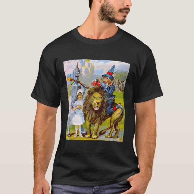 Emerald City Oz Tin Lion Scarecrow Dorothy Wizard  T-Shirt (Front)