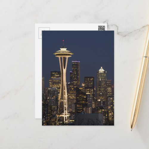 Emerald City Seattle Washington Space Needle Postc Postcard