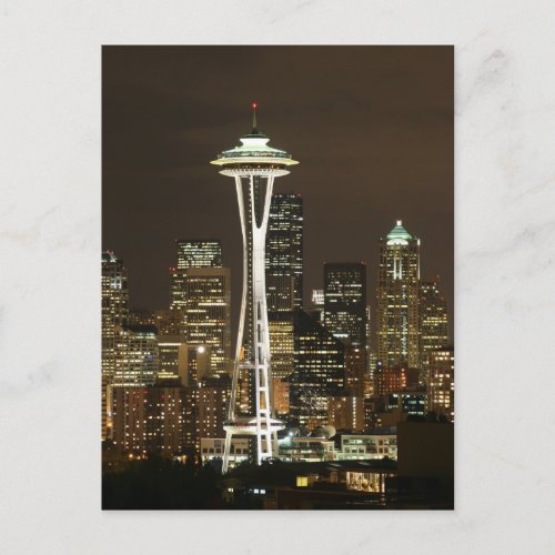 Emerald City Seattle Washington Space Needle Postcard