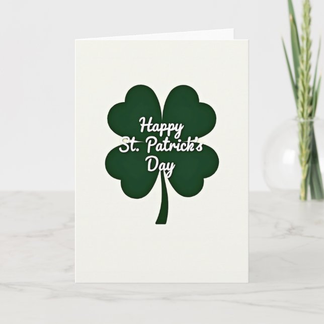 Emerald Clover Happy Day Card (Front)