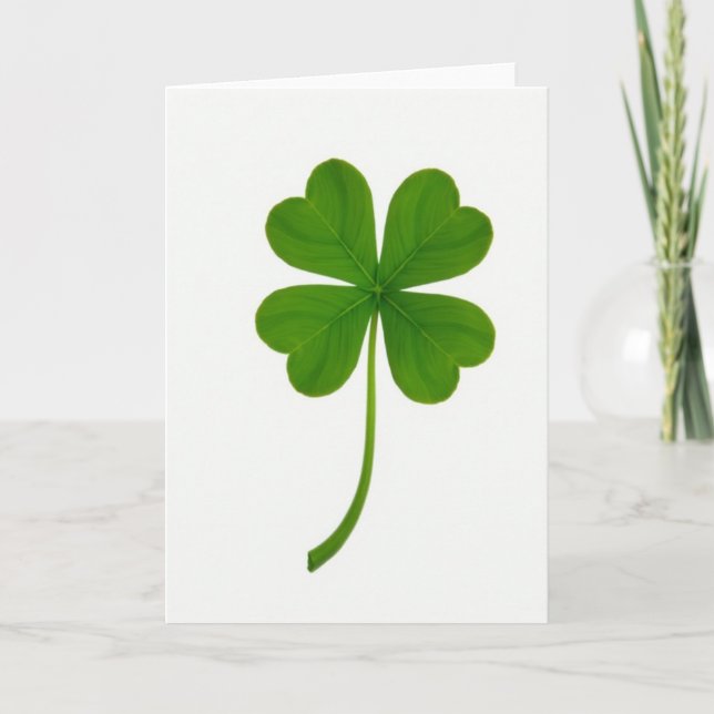 Emerald Clover Heart Pattern Card (Front)