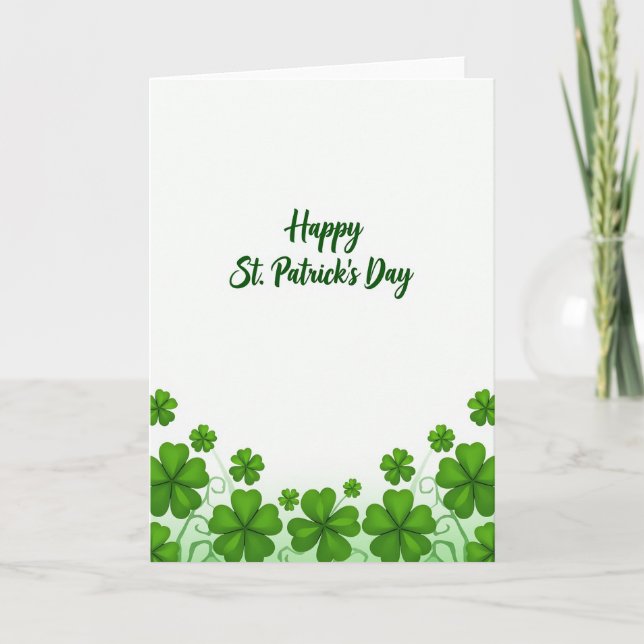 Emerald Clover Kraft Paper Look Card (Front)